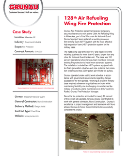 128 Air Refueling Wing Fire Protection