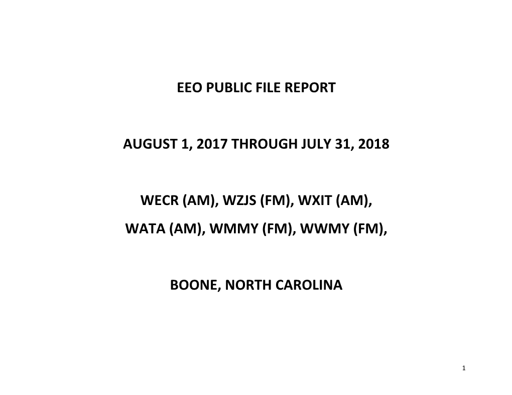 Eeo Public File Report