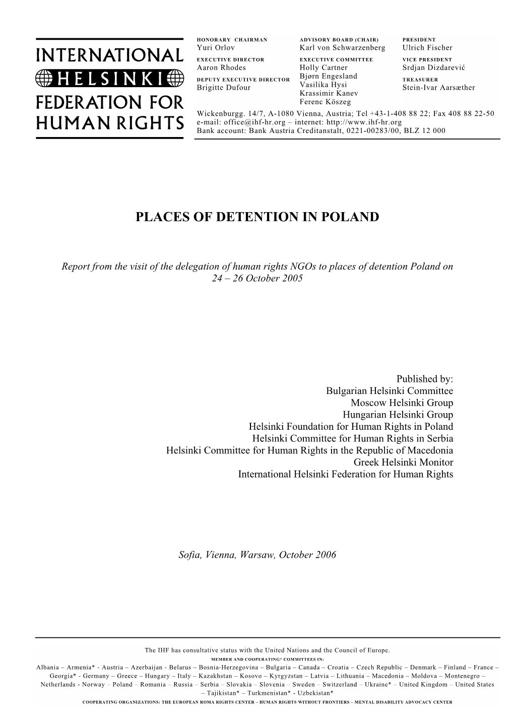 Places of Detention in Poland