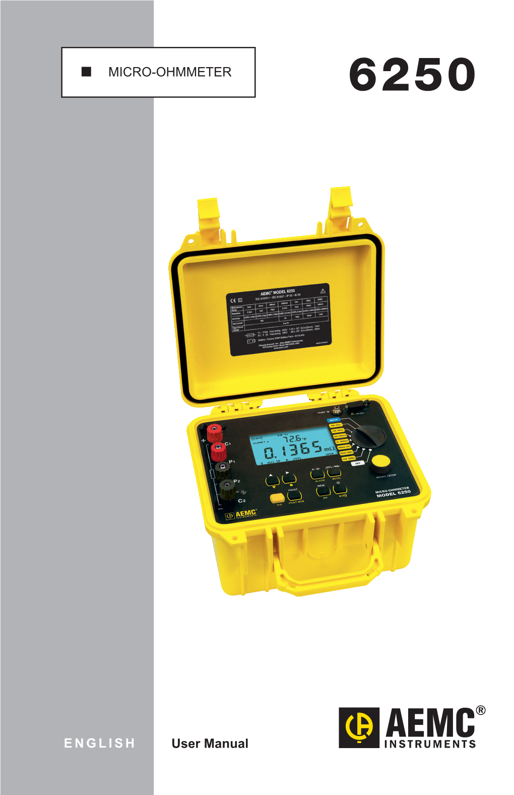 MICRO-OHMMETER E N G L I S H User Manual