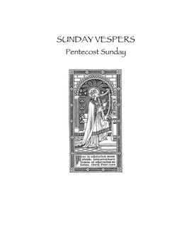 Vesper Pentecost 05 21 15 Website