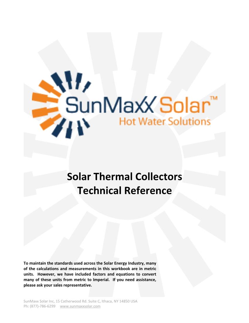 Solar Thermal Collectors Technical Reference