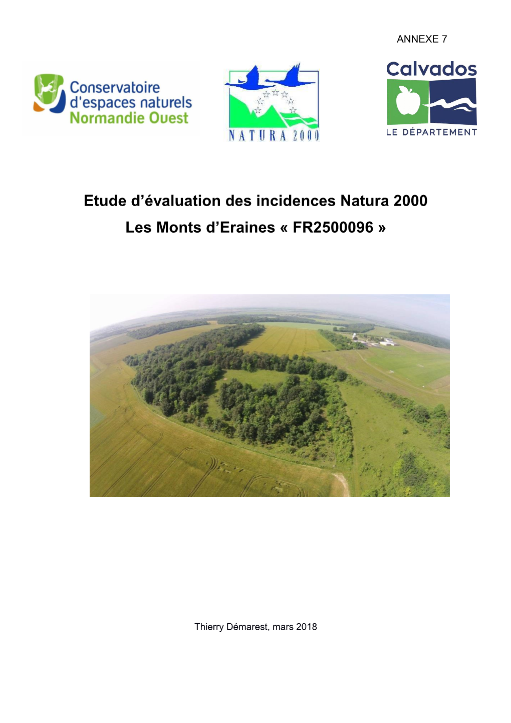 Etude D'évaluation Des Incidences Natura 2000 Les Monts D'eraines