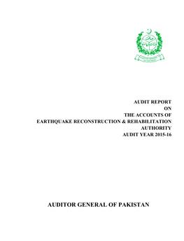 Audit Report on the Accounts of Earthquake Reconstruction & Rehabilitation Authority Audit Year 2015-16