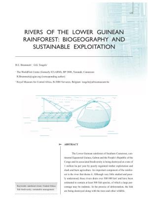 Rivers of the Lower Guinean Rainforest: Biogeography and Sustainable Exploitation