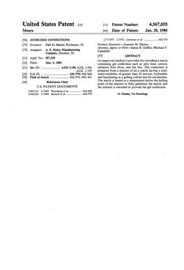 United States Patent [19] [11] Patent Number: 4,567,055 Moore [45] Date of Patent: Jan