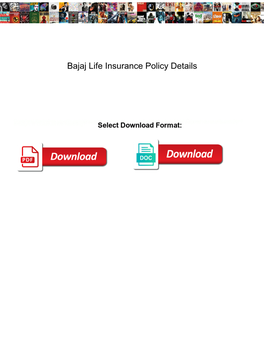 Bajaj Life Insurance Policy Details
