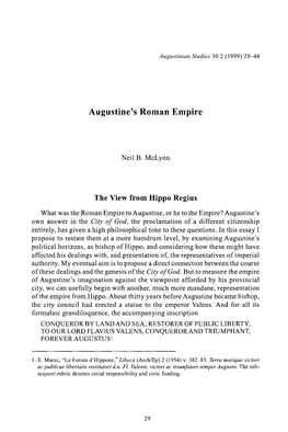 Augustine's Roman Empire