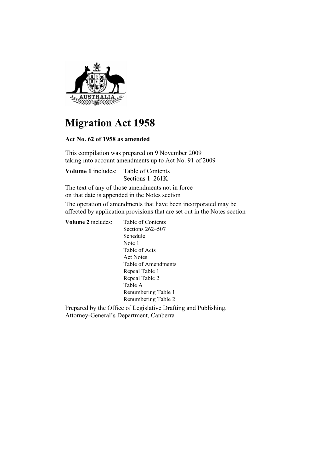 Migration Act 1958