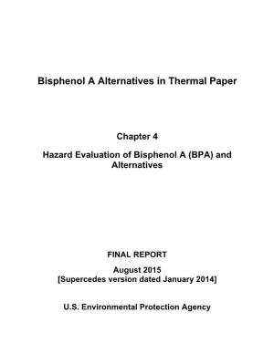Bisphenol a Alternatives in Thermal Paper