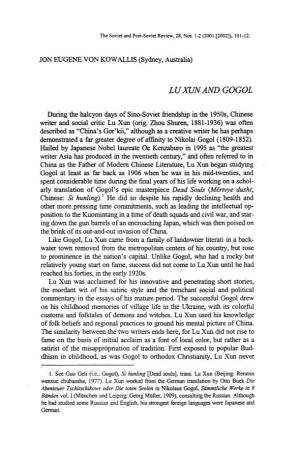 Lu Xun and Gogol