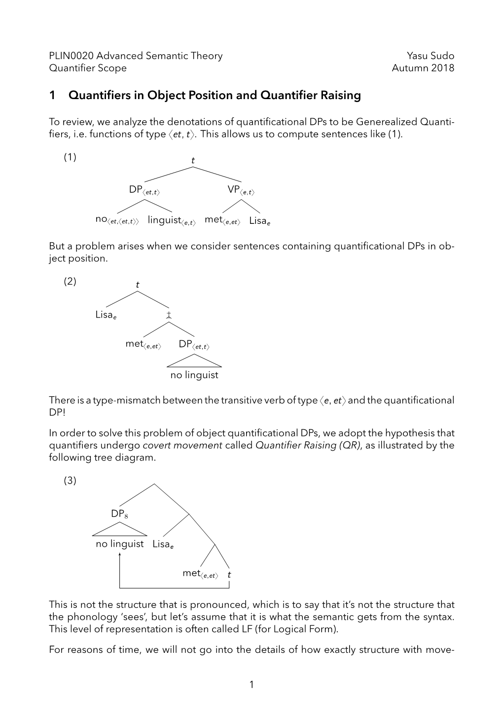 Quantifier Scope