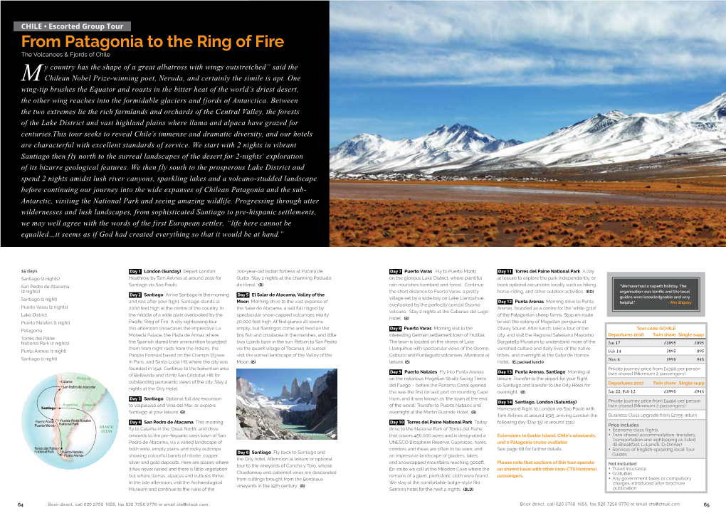 From Patagonia to the Ring of Fire