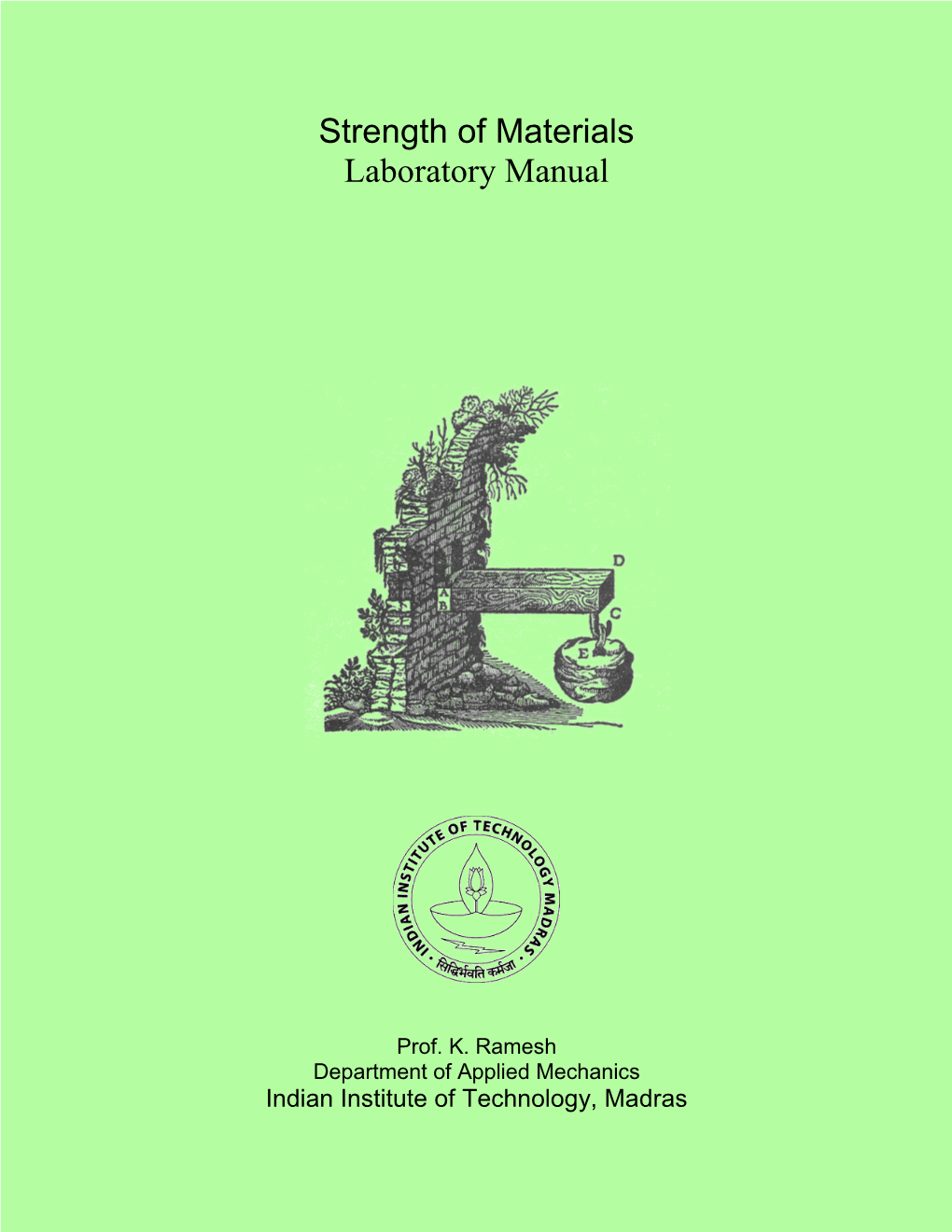 Strength Of Materials Laboratory Manual - DocsLib