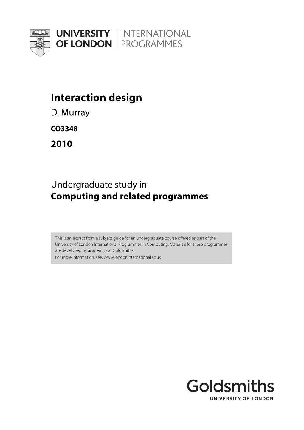 Interaction Design D