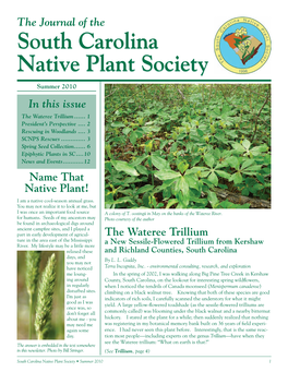 The Journal of the the Wateree Trillium