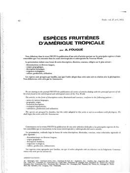 Espèces Fruitières D'amérique Tropical E