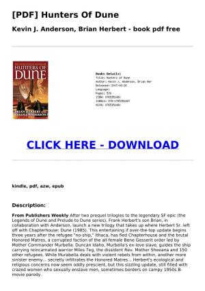 Hunters of Dune Kevin J. Anderson, Brian Herbert Ebook Download, Free Download Hunters of Dune Full Version Kevin J