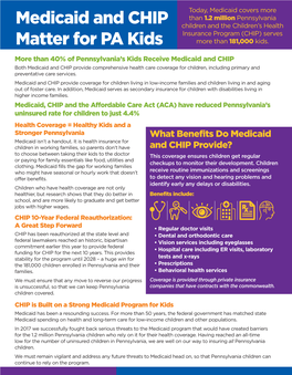 Medicaid and CHIP Matter for PA Kids