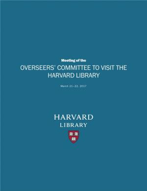Overseers' Committee to Visit the Harvard Library