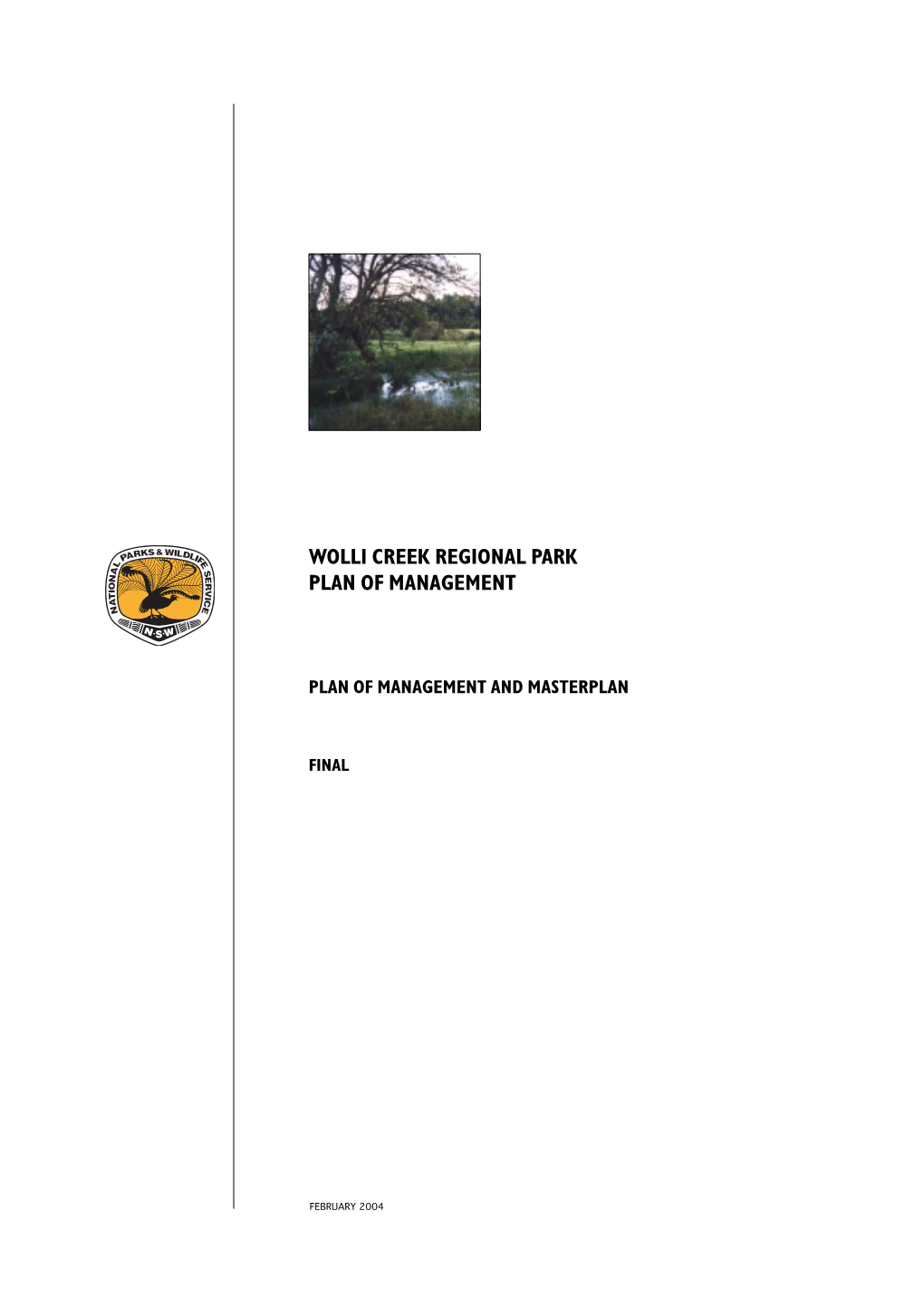 Wolli Creek Regional Park Plan of Management