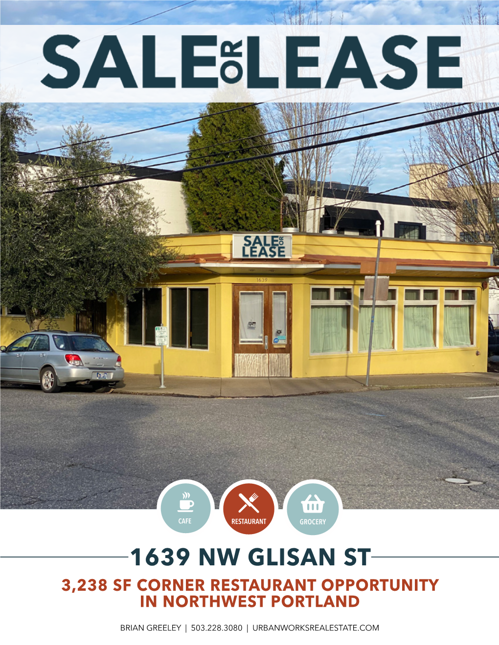 1639 Nw Glisan St 3,238 Sf Corner Restaurant Opportunity in Northwest Portland