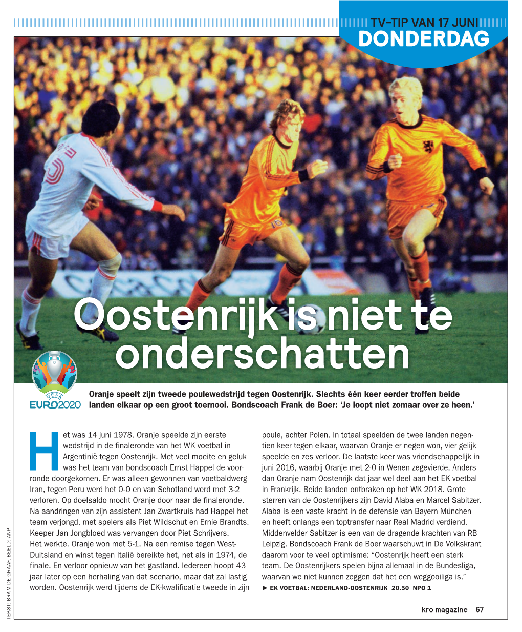 EK Voetbal: Vooruitblik Nederland-Oostenrijk (2021)