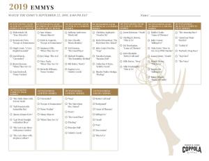 WATCH the EMMY's SEPTEMBER , , : PM EST Name