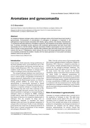 Aromatase and Gynecomastia