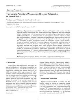 Therapeutic Potential of Vasopressin-Receptor Antagonists in Heart Failure