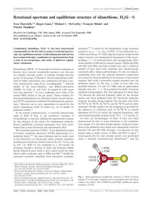 Rotational Spectrum and Equilibrium Structure of Silanethione, H2siqs
