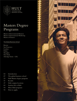 Masters Degree Programs