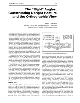 Construct Posture and the Orthographic View