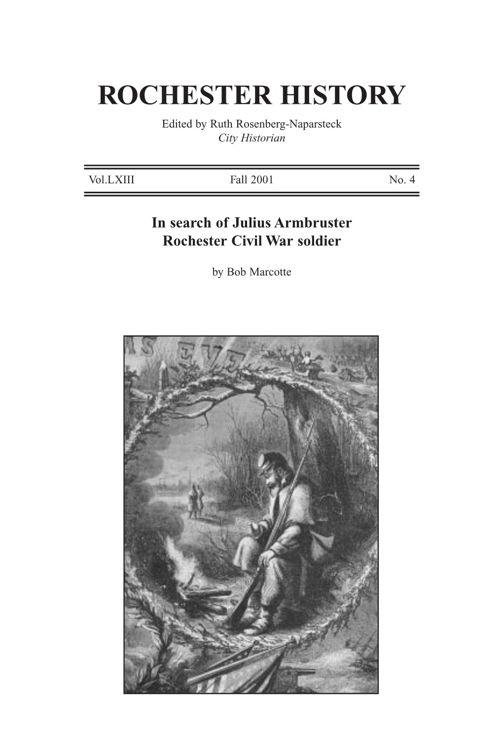 In Search of Julius Armbruster, Rochester Civil War Soldier