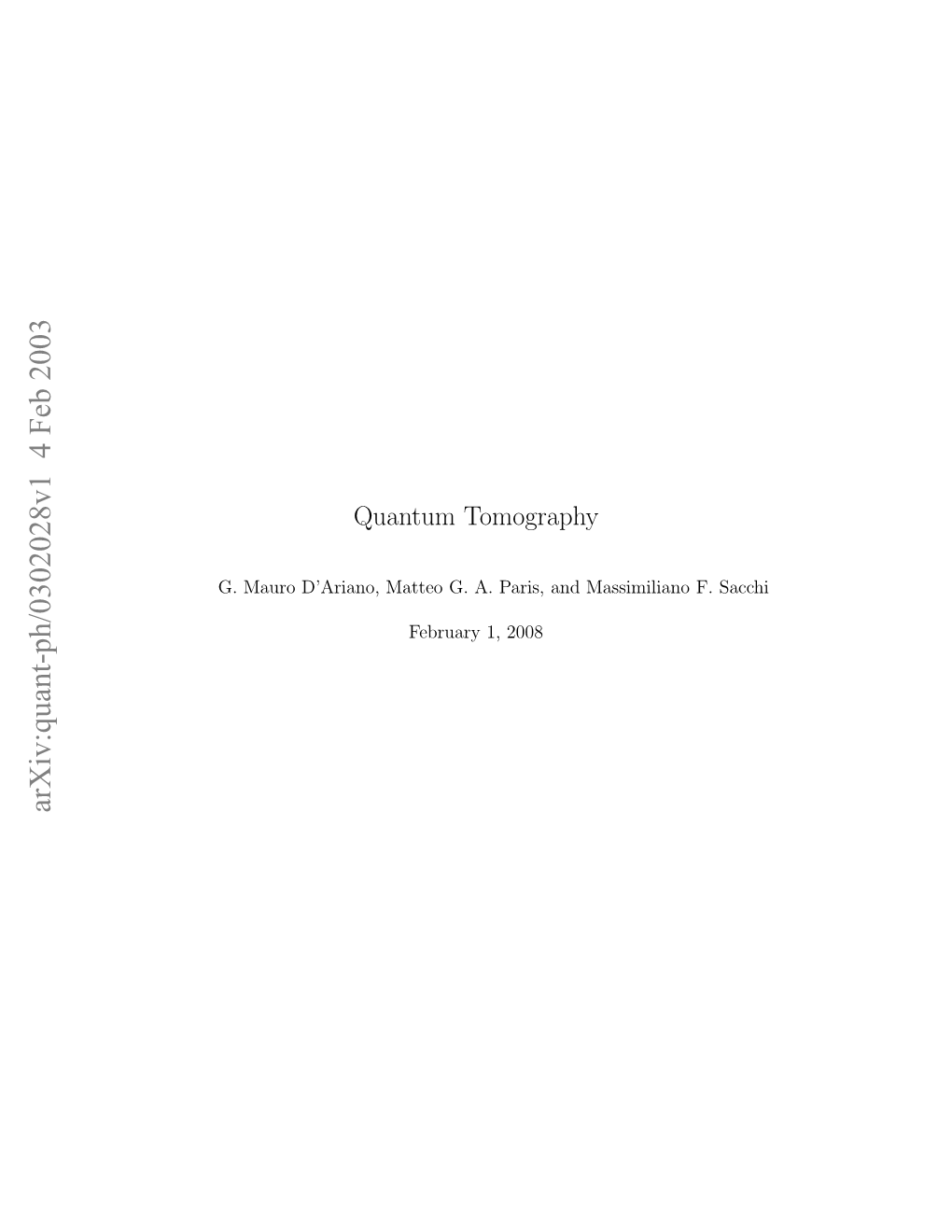 Arxiv:Quant-Ph/0302028V1 4 Feb 2003 .Muodain,Mte .A Ai,Admsiiin .Sa F