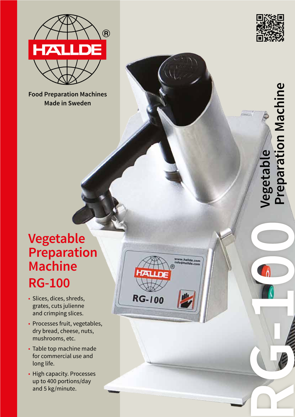 Vegetable Preparation Machine RG-100 Vegetable Preparation