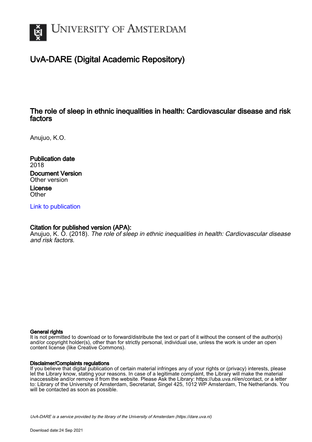 Relationship Between Short Sleep Duration and Cardiovascular Risk Factors in a Multi-Ethnic Cohort – the Helius Study