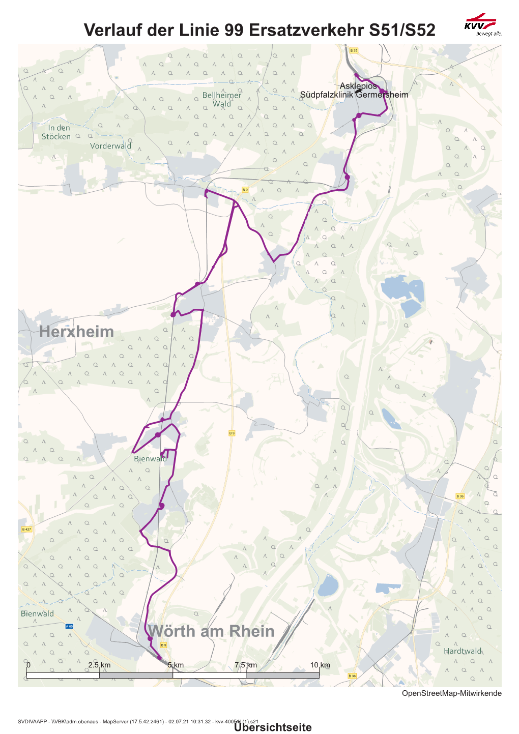 Verlauf Der Linie 99 Ersatzverkehr S51/S52