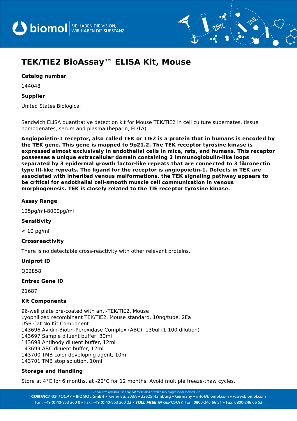 Usbiological Datasheet