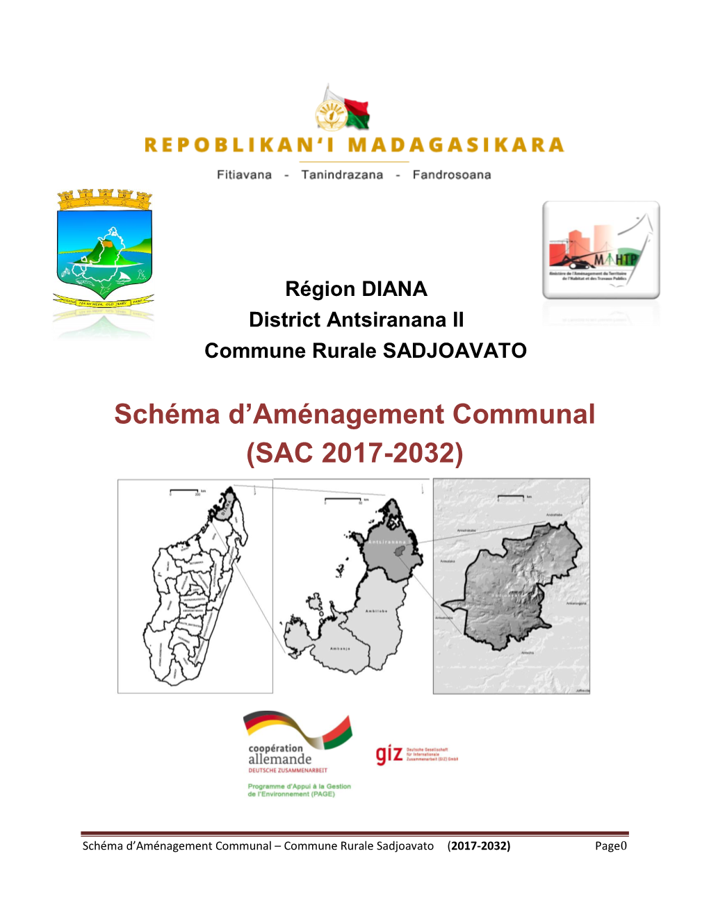 Schéma D'aménagement Communal (SAC 2017-2032)
