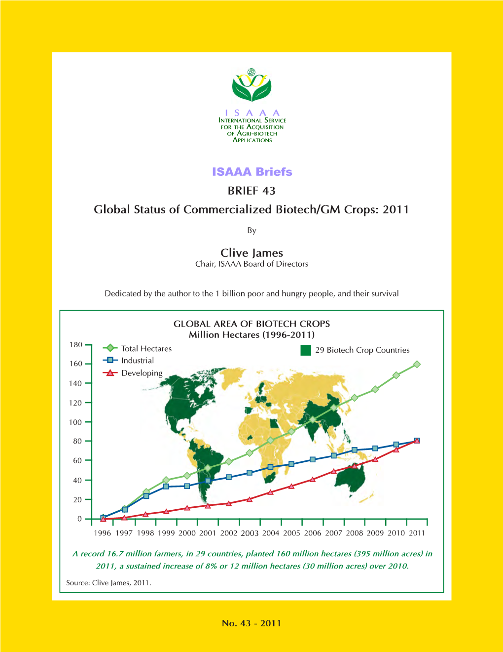 ISAAA Briefs Brief 43 Global Status of Commercialized Biotech/GM Crops: 2011