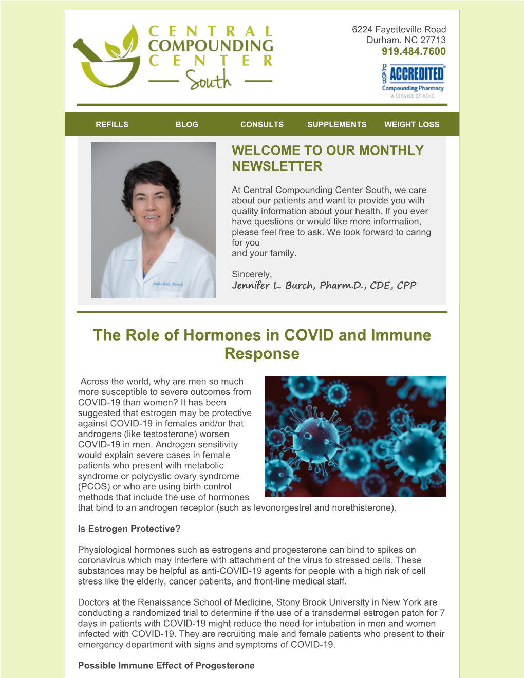 The Role of Hormones in COVID and Immune Response