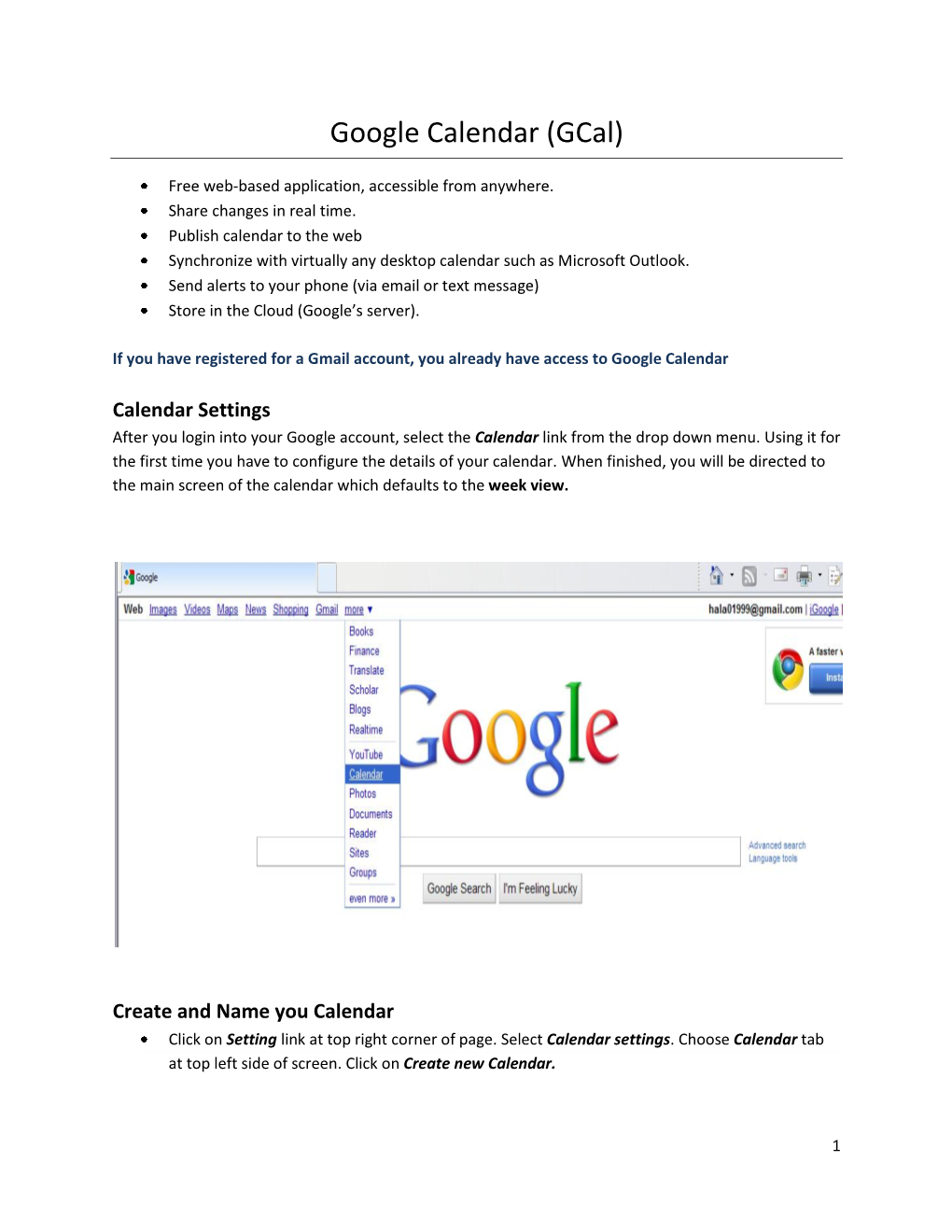 Google Calendar (Gcal)