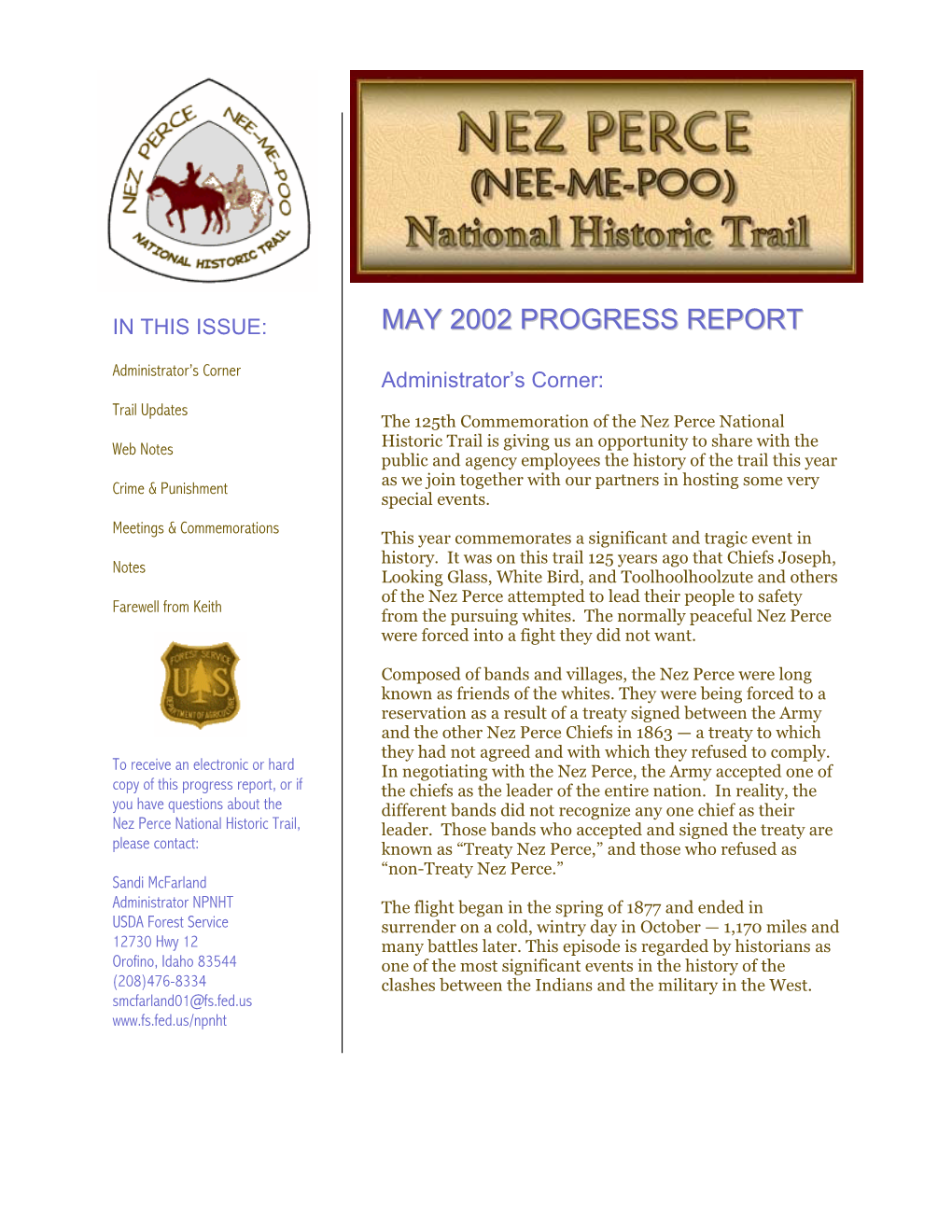 May 2002 Progress Report