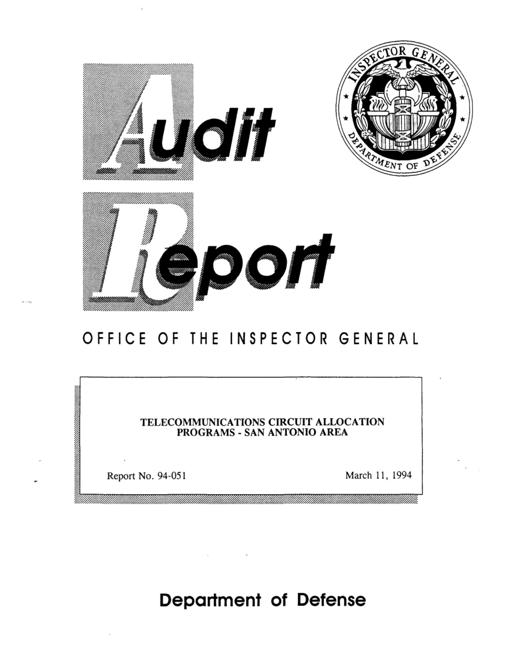 Telecommunications Circuit Allocation Programs - San Antonio Area