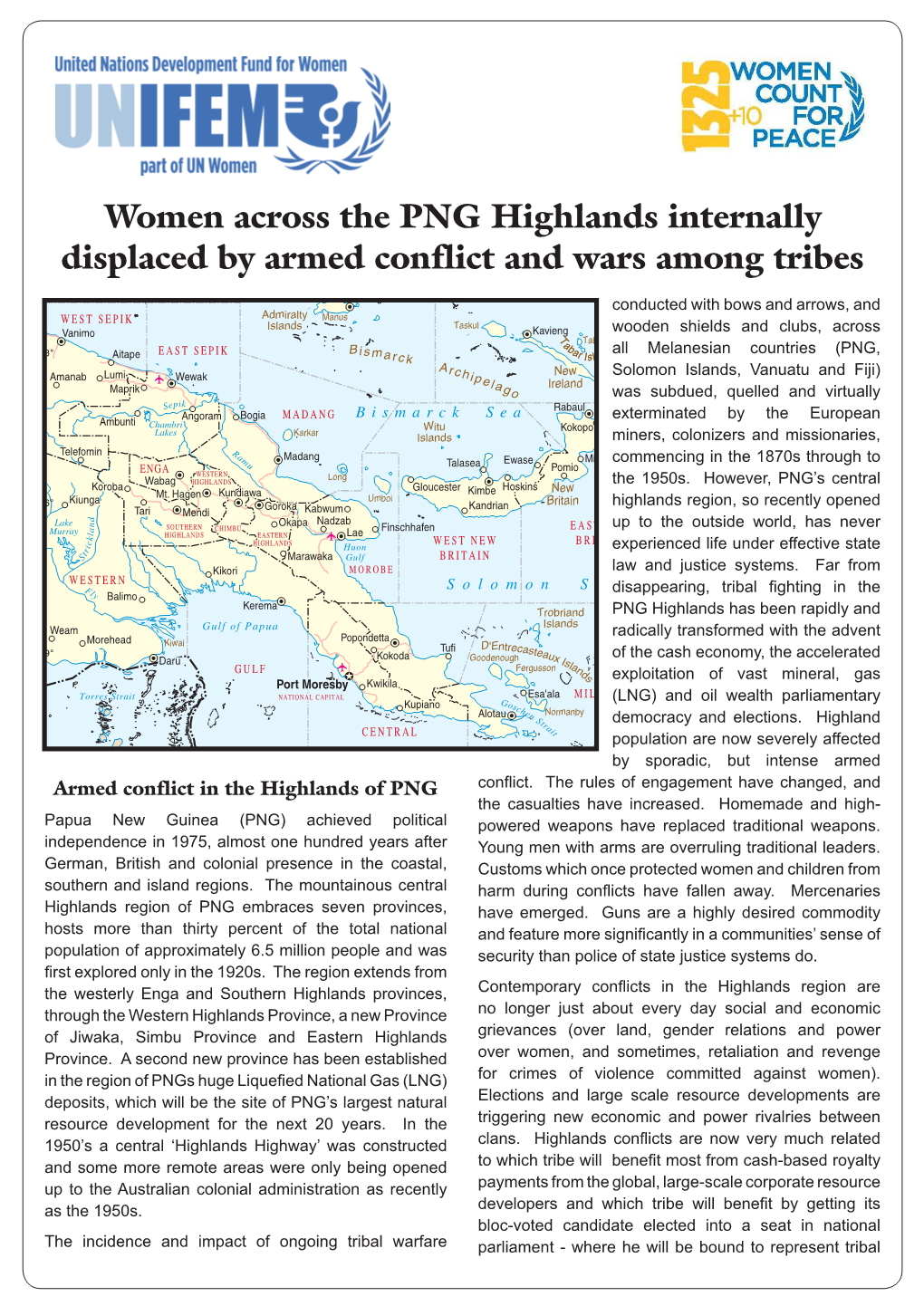 Women Across the PNG Highlands Internally Displaced by Armed