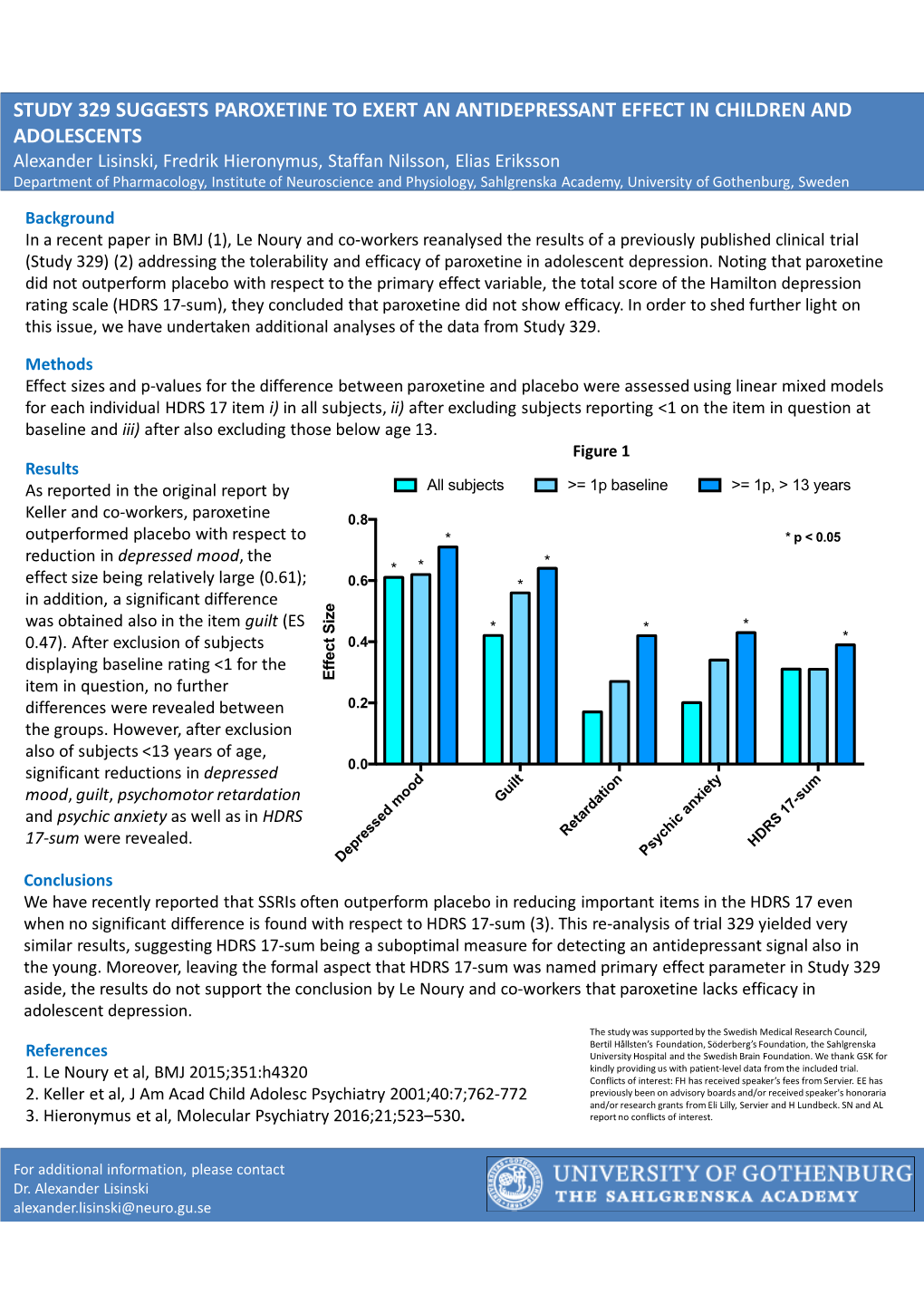 Study 329 Suggests Paroxetine to Exert An