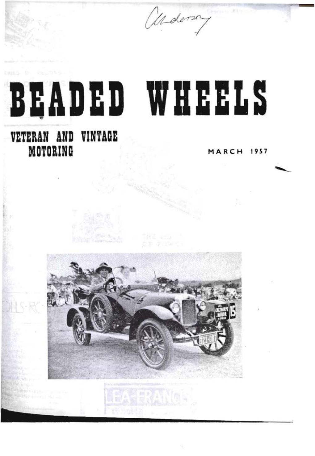 Veteran and Vintage Motoring March 1957