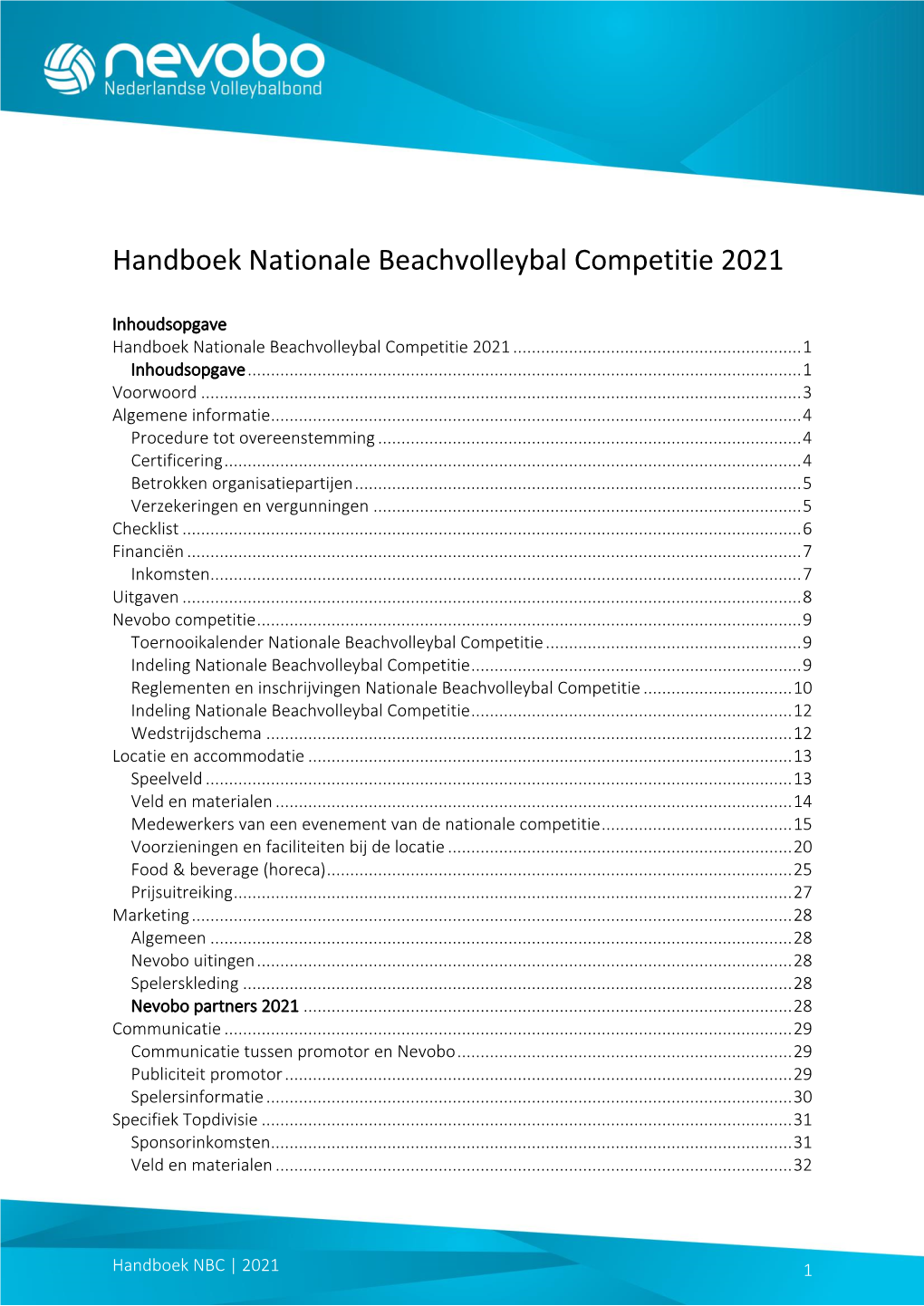 Handboek Nationale Beach Competitie