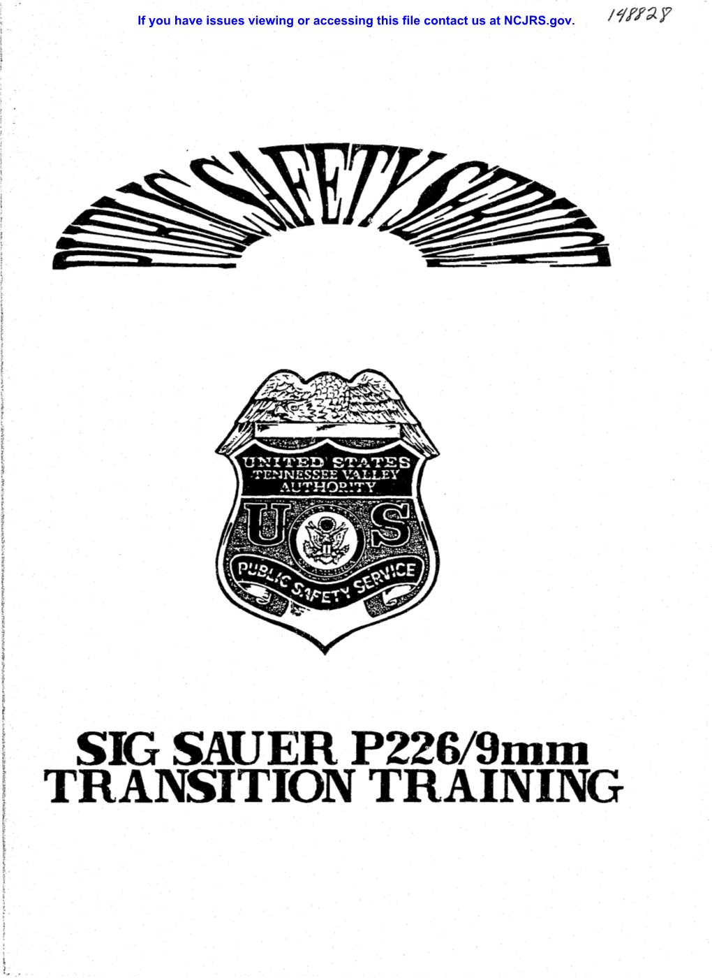 SIGSAUER P226/9Mm ~ TRANSITION TRAINING